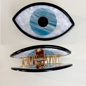 Evil Eye Acrylic Hair Claw (brand new) blue eye